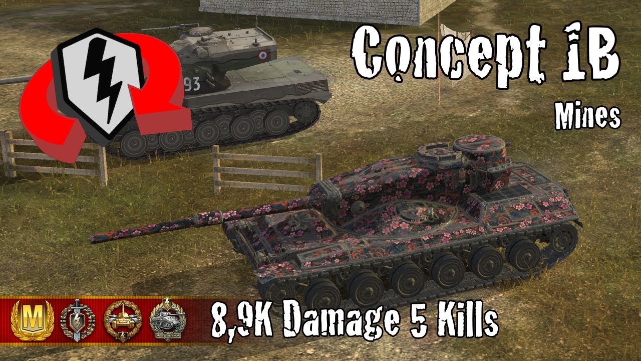 Concept 1B | 8,9K Damage 5 Kills | WoT Blitz Replays - YouTube