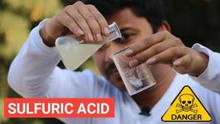 Sulfuric acid experiment | সালফিউরিক অ্যাসিড ☠️☠️