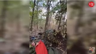 Момент взятия в плен спящего русского солдата – Боевые товарищи оставили его и сбежали