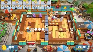 [煮過頭2][DLC][海陸大餐][2-4][2人4星] Overcooked 2 Surf 'N' Turf 2-4, 4 Stars, 2 Players