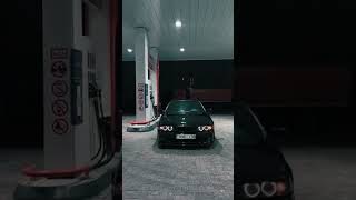 black BMW chilling -- midnight drive