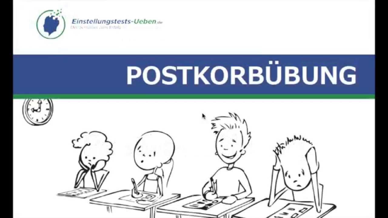 Postkorbübung üben | Einstellungstests-Ueben.de | Der Schlüssel Zum ...