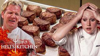 Chef Ramsay's Furious as Chef Cooks 23 Steaks Before the Appetizers Are Served! | Hell's Kitchen