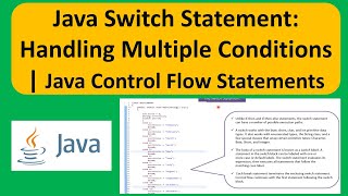 Java Switch Statement: Handling Multiple Conditions | Java Control Flow Statements | Java Tutorial