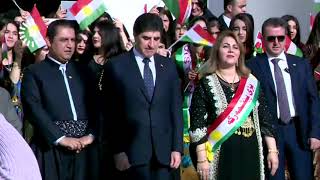 Bi amedebûna Serok Nêçîrvan #Barzanî li Hewlêrê merasîmên Roja Ala Kurdistanê birêve çûn