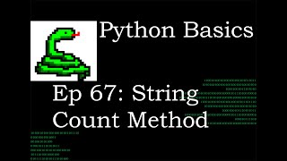Python Basics String Method Count
