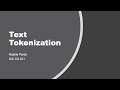 Text Tokenization