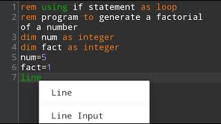 using if statement as loop I n qbasic