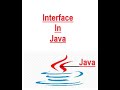 Interface in Java, #JAVA #javaprogramming