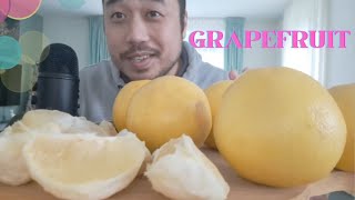 ASMR Sweet \u0026 Juicy Yellow Grapefruit (Eating Sounds)