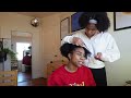 recreating our old video “twin sister does my hair for a day”