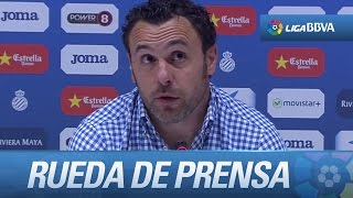 Rueda de prensa de Sergio González tras el RCD Espanyol (1-2) Sporting de Gijón