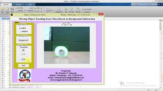 Moving Object Tracking using Matlab Project with Source Code
