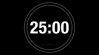 25 Minute Timer - 1500 Second Timer Countdown with progress ring (4K)