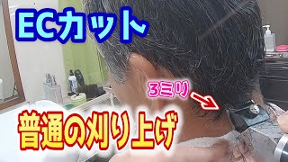 【普通の刈り上げ】裾は3ミリECカットは櫛全面を使用する・・・【指間刈り】【スピーディック】【proバリカン】【直バサミ】【捌き】【接合部】【毛流れ】