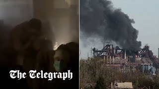 Ukraine: Azov Battalion claim Russian military shelled the makeshift hospital inside steel works