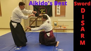 Aikido's Best Sword Disarm!! Tachidori Kiriage gaeshi-Up cut reversal Eyes and Groin beware!!