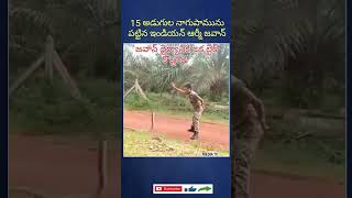 indian armi || 15 అడుగుల నాగుపాము పట్టిన ఇండియన్ ఆర్మీ జవాన్,ధైర్యానికి ఒక లైక్ కొట్టండి