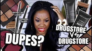 I FOUND MORE CHEAP DUPES IN MY MAKEUP COLLECTION | DRUGSTORE vs... DRUGSTORE??? | Andrea Renee