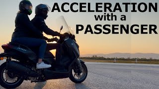 Yamaha XMAX 300 - acceleration with a PASSENGER