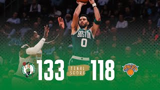 Highlights: Celtics defeat New York Knicks 133-118, set franchise record with 27 3-PT FG