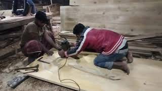 কাঠের আসবাবপত্র তৈরি করার কারখানা। Wood furniture factory.