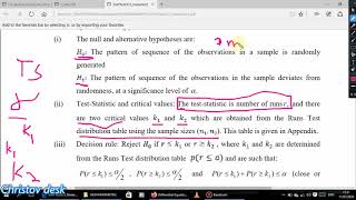 How to excute the runs test for small sample