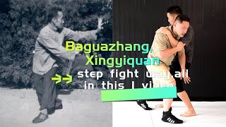 Baguazhang, Xingyiquan, step fight way,all in this 1 video