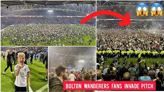 Bolton Wanderers fans invade pitch for play-off comeback celebrations vs Barnsley:Bolton vs Barnsley
