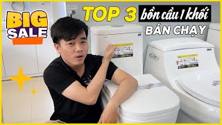 TOP 3 Mẫu Bồn Cầu 1 Khối Bán Chạy | BELLO - INAX - TOTO | KIM QUỐC TIẾN