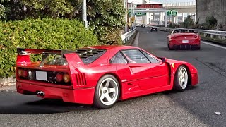 【大黒PA】スーパーカー加速サウンド‼️／Supercars sound in Japan. F40, アヴェンタドールSVJ, F12, 458, 348, 他❕