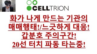 [주식투자]셀트리온(화가나게 만드는 기관의 매매행태! 느긋하게 대응!/갑분호 주의구간!/20선 터치 파동 타는중!)