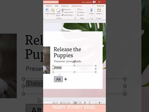 Quickest way to insert Today’s date into PowerPoint #shorts