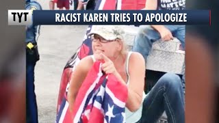 Racist Karen Backpedals, \