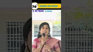 Republic day speech by G.Sri Tulasi mam