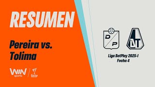 Pereira vs. Tolima (resumen) | Liga BetPlay Dimayor 2025-I | Fecha 4