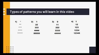 Pattern programs in C part-5