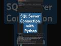 SQL Server Connection with Python
