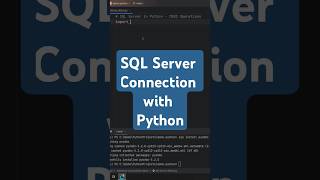 SQL Server Connection with Python