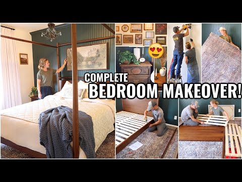 COMPLETE BEDROOM MAKEOVER!! BEFORE AND AFTER THE GUEST ROOM MAKEOVER