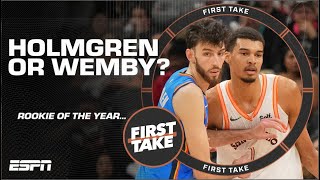 Wembanyama or Chet Holmgren: Who will win the NBA Rookie of the Year?! 🏆 | First Take