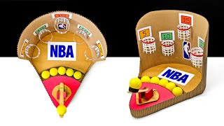 How To Make NBA Basketball Arcade Board Game From Cardboard