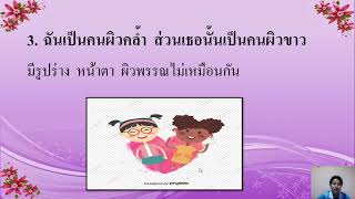 วิชาสังคม ชั้น ป.2 เรื่อง การยอมรับความแตกต่างระหว่างบุคคล ( 16 ก.ย. 2564 )