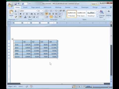 Word 2007 Tutorial 11: Importing Excel into Word Documents Word 2007 Tutorial 11: Importing Excel into Word Documents