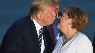 Treffen mit Trump bei G-7: Ein Küsschen für Merkel