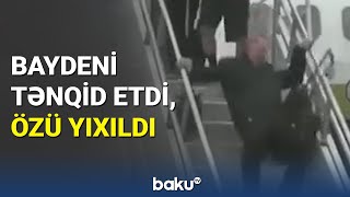 Baydeni yıxıldığına görə tənqid edən senator Tomi Tubervil bu dəfə özü yıxıldı