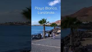 Walking Playa Blanca ocean shore, Lanzarote #shorts