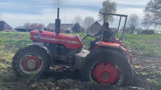 Working hard with the Red Giants (Massey Ferguson 1080 4WD \u0026 Massey Ferguson 152)