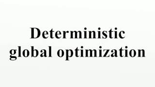 Deterministic global optimization