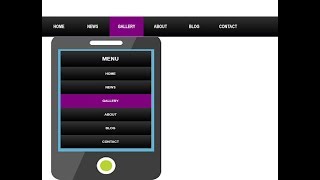 Responsive navigation menus with hover effect | HTML and CSS